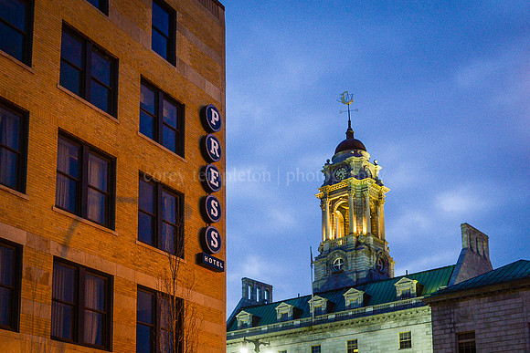 Press Hotel Sign & City Hall