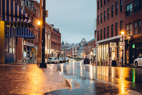 Fore Street, Rainy Spring Night