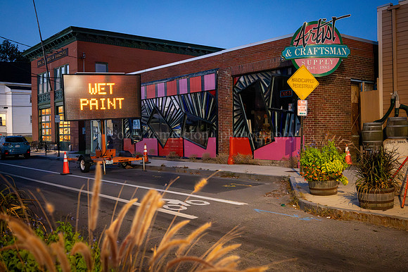 Artist and Craftsman Art Supply and Wet Paint Sign