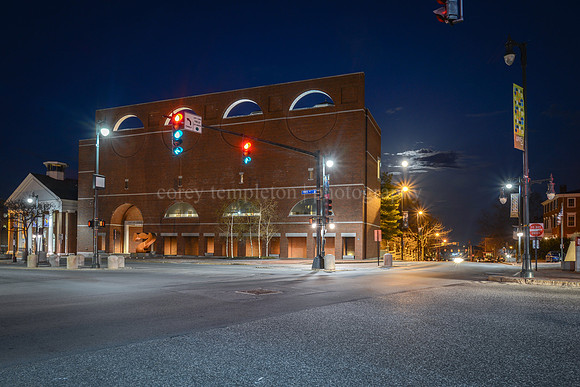 Congress Square Night, with Moon