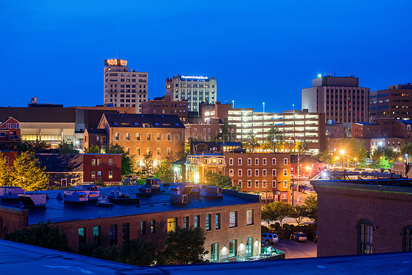 Nighttime from the Courtyard Marriott July 2015