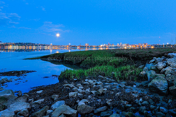Moon over Back Cove