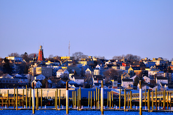 Winter Sunset Over Munjoy Hill