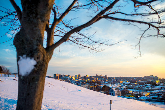 Winter Skyline and Sunset from North Street