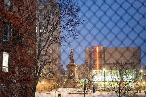 Monument Square Winter Snow