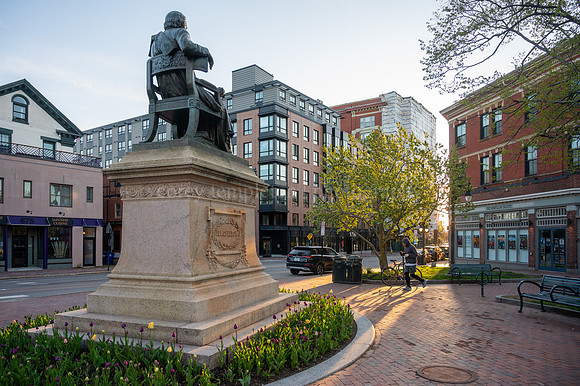 Longfellow Square Crisp Spring Morning with Flowers
