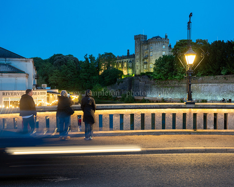 Kilkenny Ireland Castle from Bridge Night