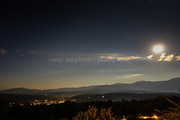 Stowe VT Mountains at Night
