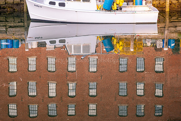 Lobster Boat and Merrill's Wharf Reflection