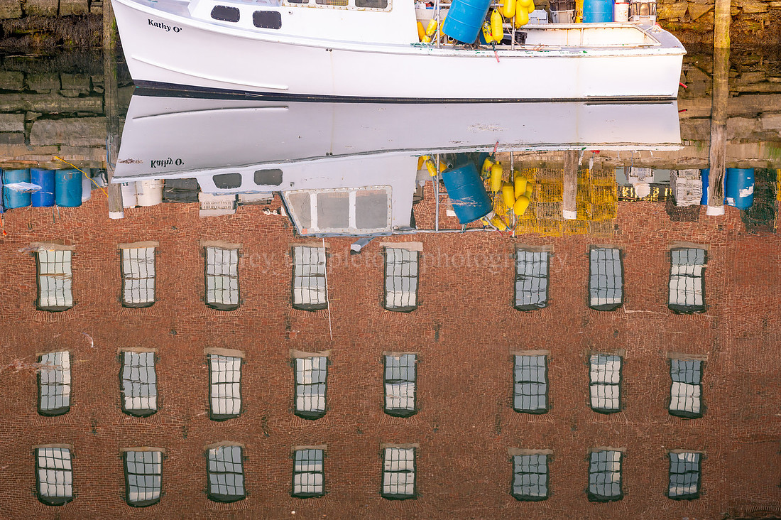 Lobster Boat and Merrill's Wharf Reflection