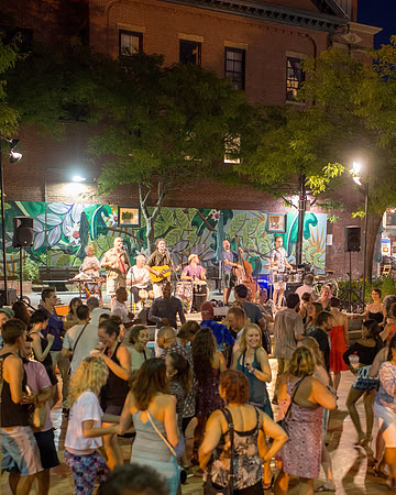 Summer Salsa Dancing in Congress Square Park