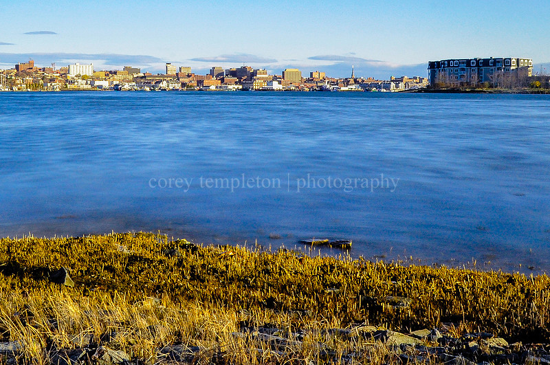 Portland Maine Long Exposure city Skyline by Corey Templeton