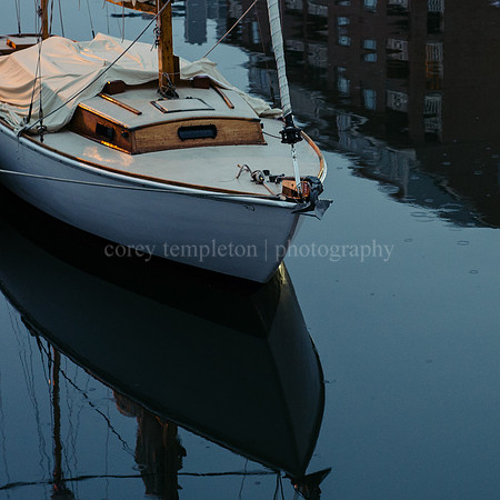 Tranquil Boat on Long Wharf