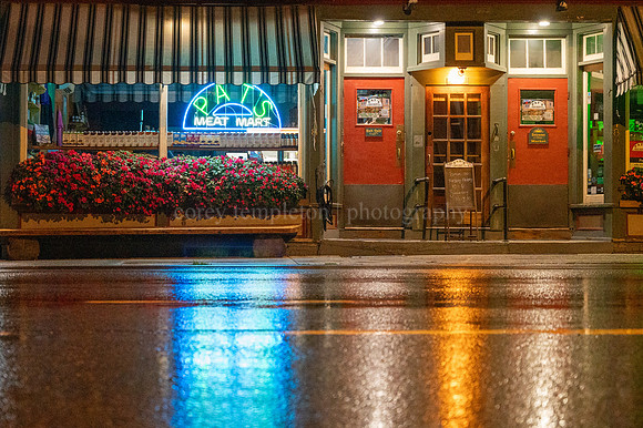 Pat's Meat Market Sign at Night 484 Stevens Avenue