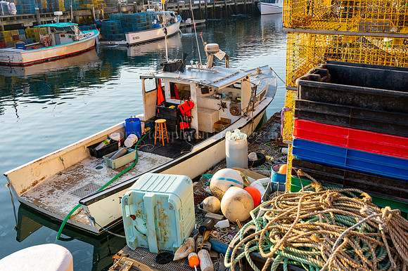 Lobster Boat docked at Merrill's Wharf