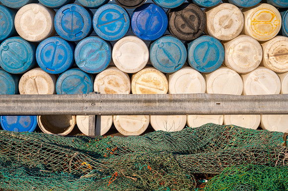 Fishing Barrels at end of Merrill's Wharf