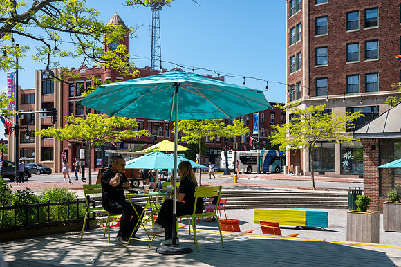 Congress Square Park Summer Morning