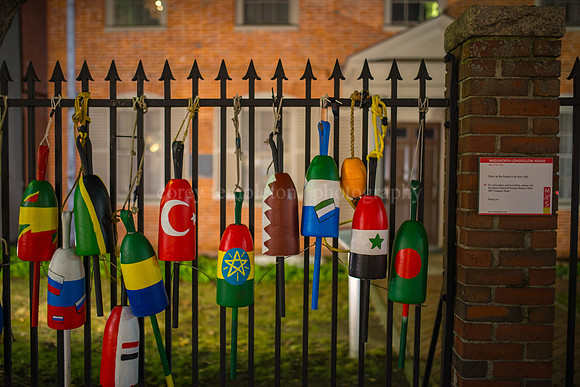 Flag Buoys at the Longfellow House