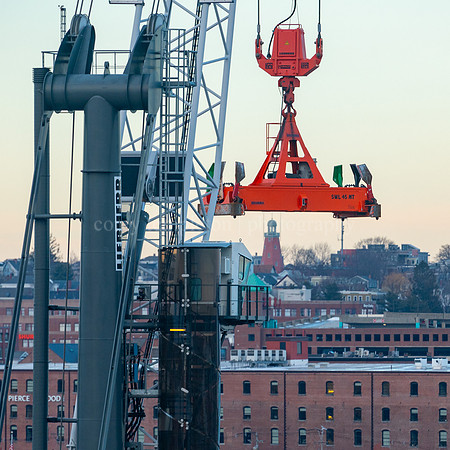 Waterfront Crane Over Portland Observatory