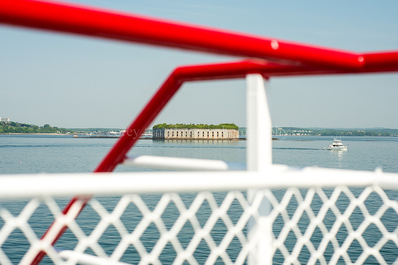 Fort Gorges from a Casco Bay Lines Ferry. Portland, Maine. Summer 2013.