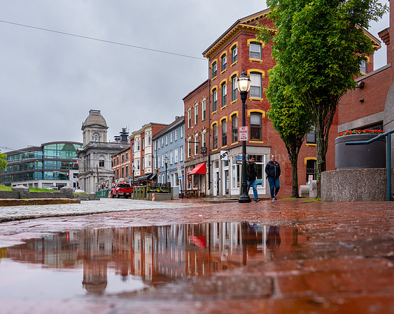Boothby Square Old Port Puddle in Rain