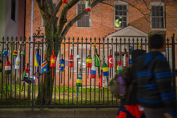 Flag Buoys at the Longfellow House
