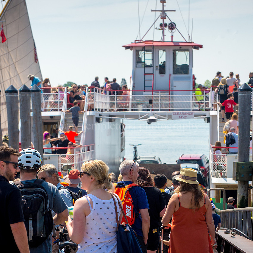 Boarding the Casco Bay Lines Ferry to Peaks Island