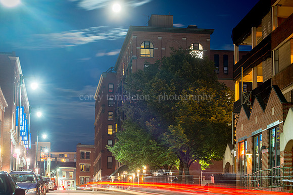 Moon over Forest Avenue