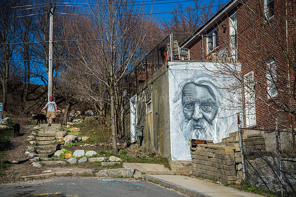 Longfellow Mural on Marion St.