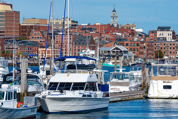 Old Port Skyline and Boats from South Portland