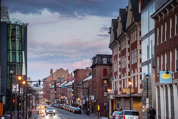 Winter Sunset on Fore Street
