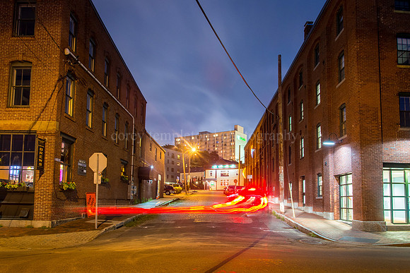 Maple & York Streets at Night