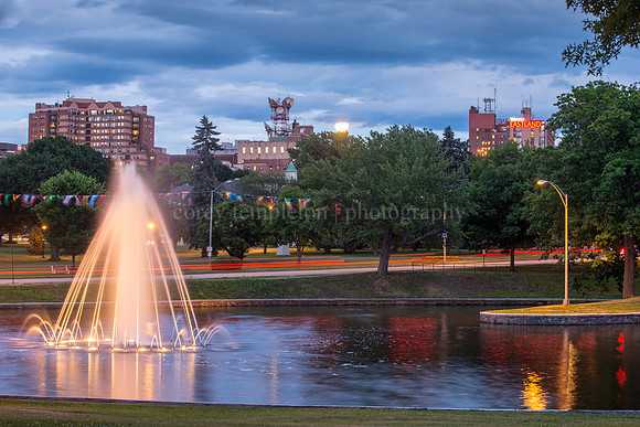 Deering Oaks Park, Pond and Moon
