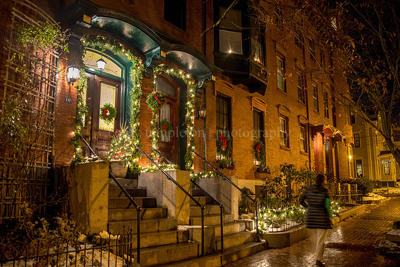 Pine Street Holiday Doors