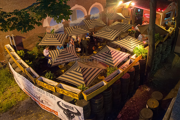 Above Timber Restaurant's Outside Dining Space