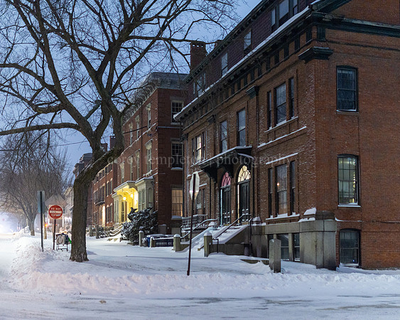Snowy Morning State and Gray Streets