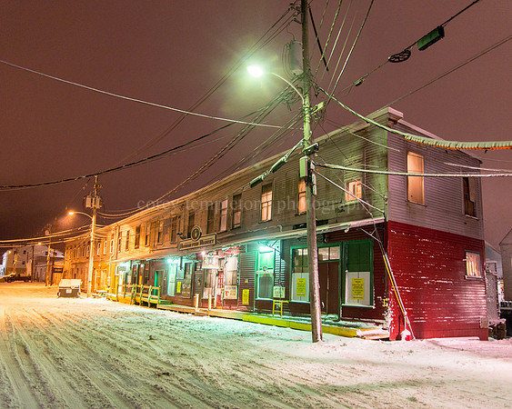 Harbor Fish Market, Winter Night