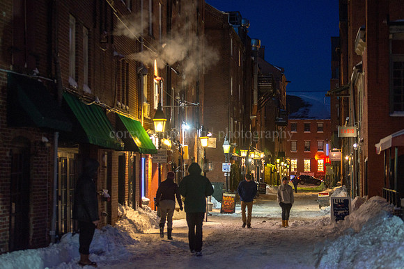 Friday Night on Wharf Street, Winter