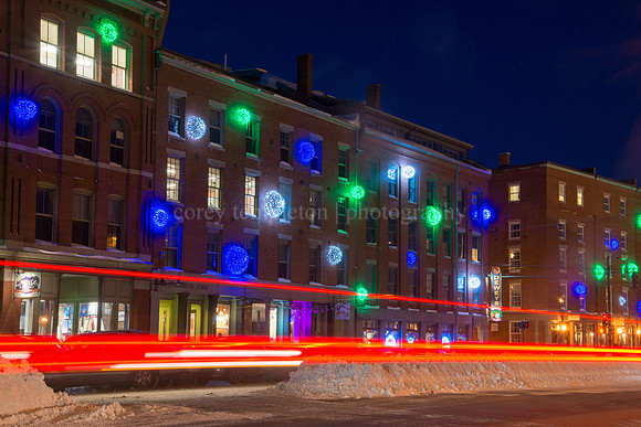 Winter Lights on Commercial Street in the Old Port