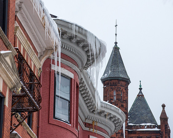 Icicles on State Street near Longfellow Square