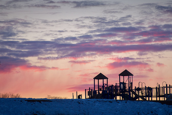 Eastern Promenade Playground at Sunset