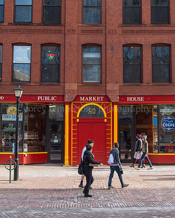 Public Market House in Monument Square Exterior Springtime