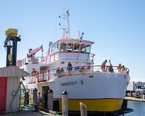 Casco Bay Lines Ferry Maquoit II Departing from the Pier