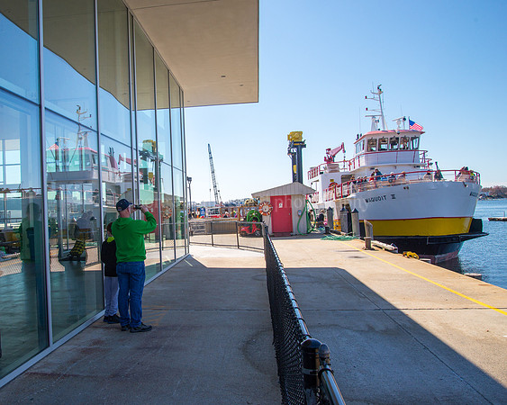 Casco Bay Lines Ferry Maquoit II Departing from the Pier