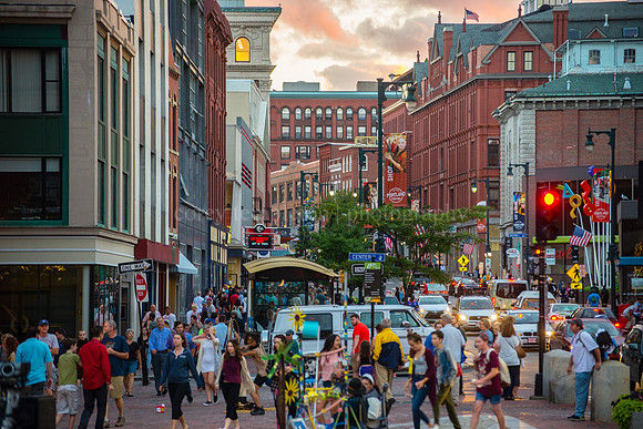 First Friday Artwalk from Monument Square