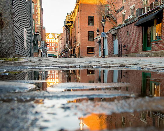 Quiet Saturday Morning on Wharf Street in the Old Port