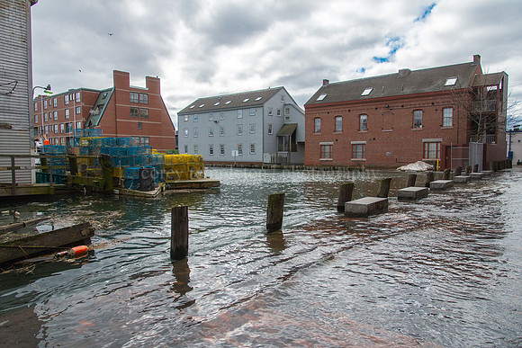 Custom House Wharf Flooding at High Tide