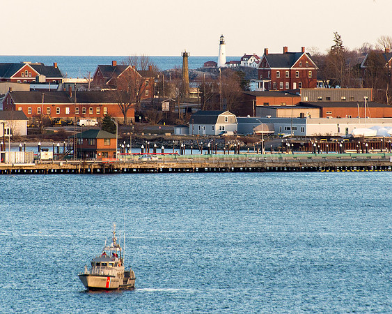 Towards Portland Head Light and the Ocean from Fort Allen Park