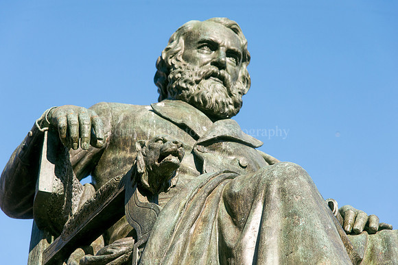 Henry Wadsworth Longfellow Statue with Lion Armrest