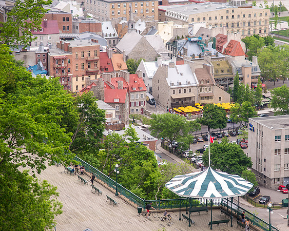 Part of Vieux Quebec from above the Terrasse Dufferin